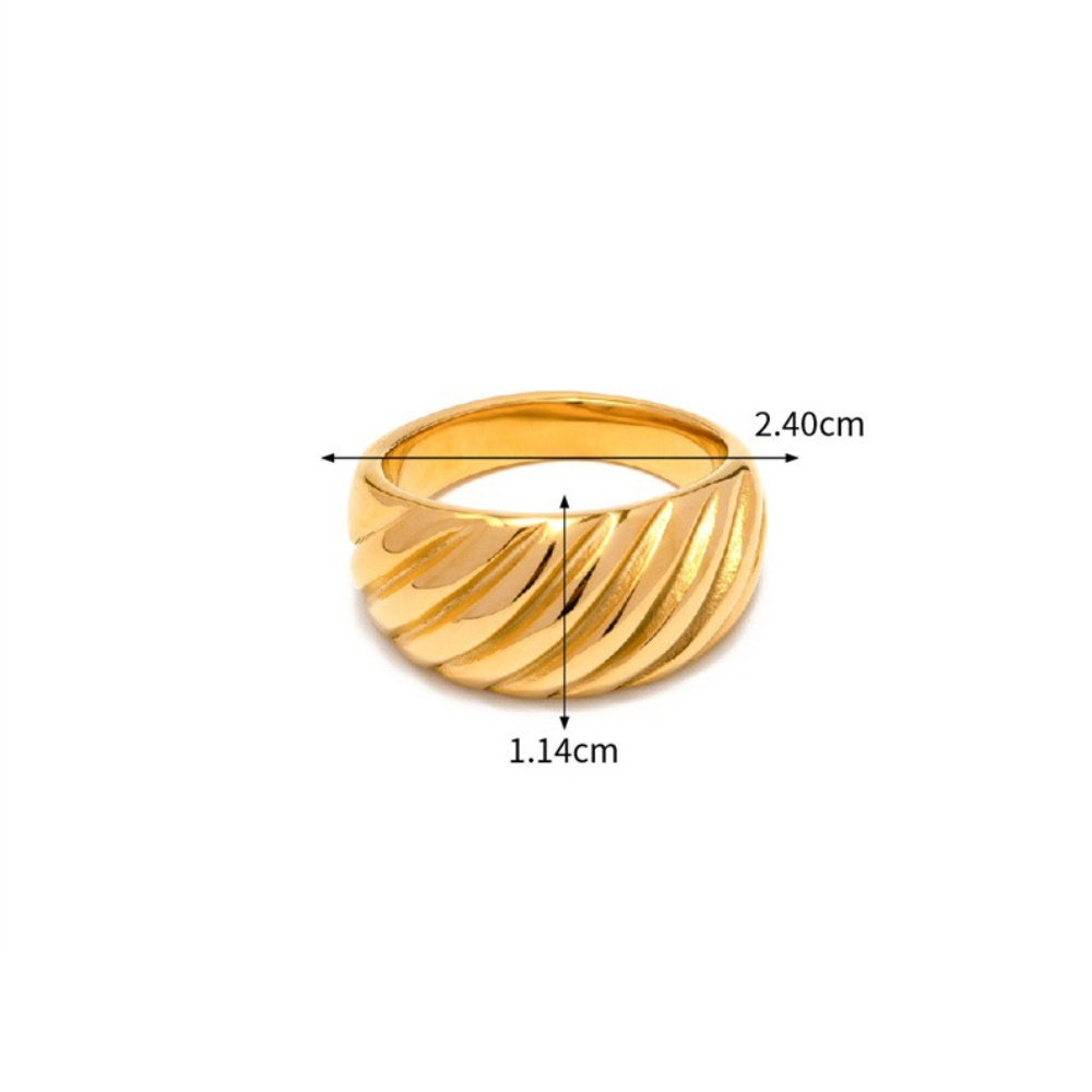 Chunky Gold Croissant Ring