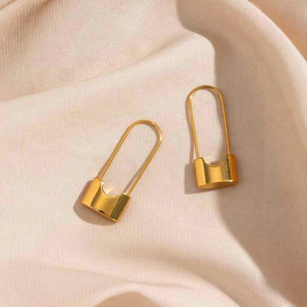 Gold / Silver Paper Clip Earrings