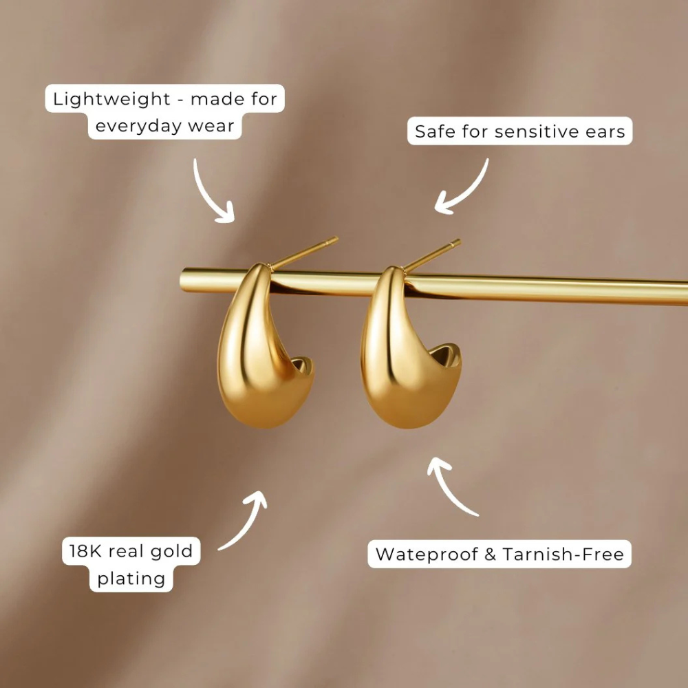 Mini Curved Gold Plated Hoops Benefits by The Happiness Store