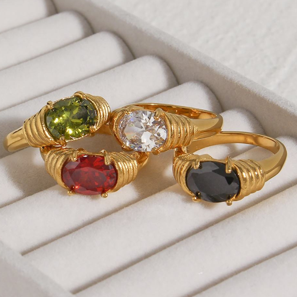 Oval Zirconia Statement Ring