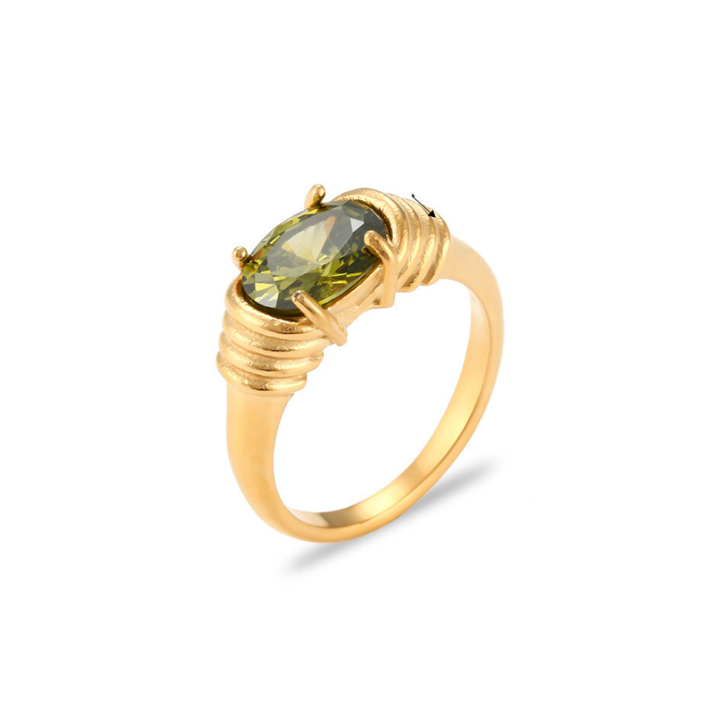Oval Zirconia Statement Ring