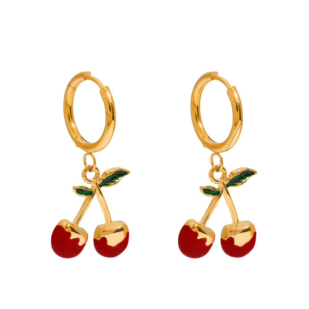 Cherry Charm Drop Earrings