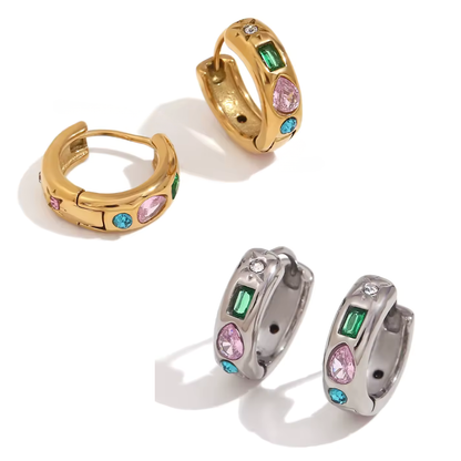 Mini Colorful Hoop Earrings