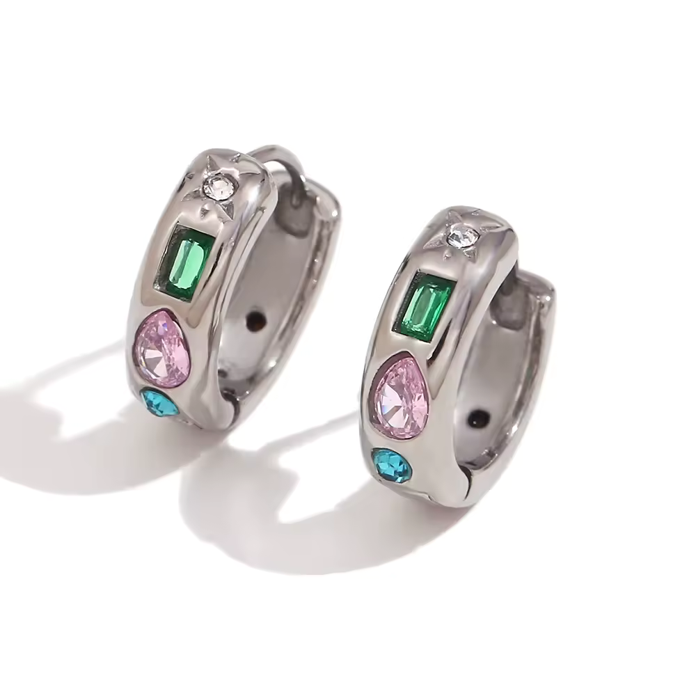 Mini Colorful Hoop Earrings