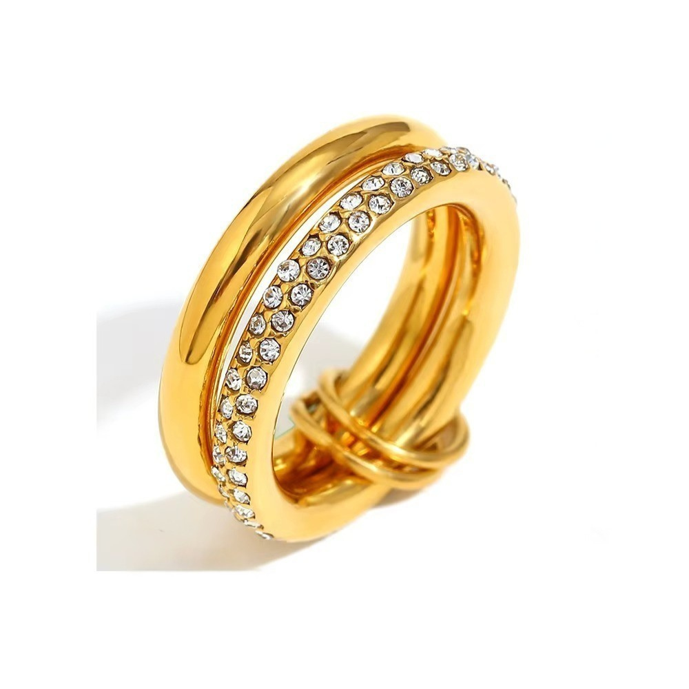 Classic Linked Zircon Stack Ring