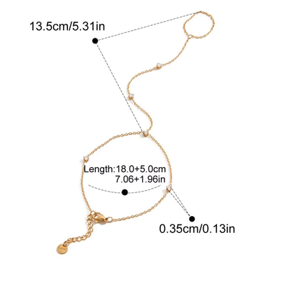 Delicate Zircon Hand Chain