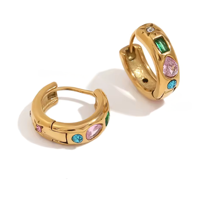 Mini Colorful Hoop Earrings