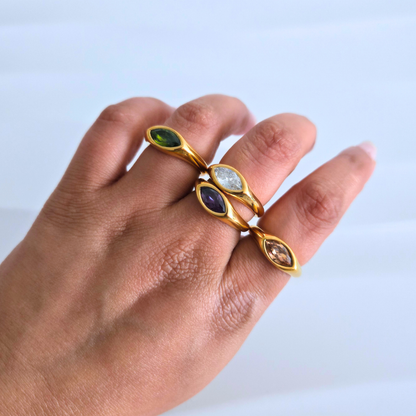 Horse Eye Zircon Ring