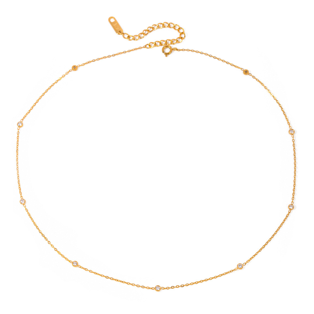 Minimal Round Cubic Zirconia Chain