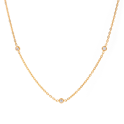 Minimal Round Cubic Zirconia Chain