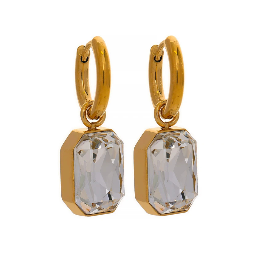 Versatile Stone Charm Drop Earrings