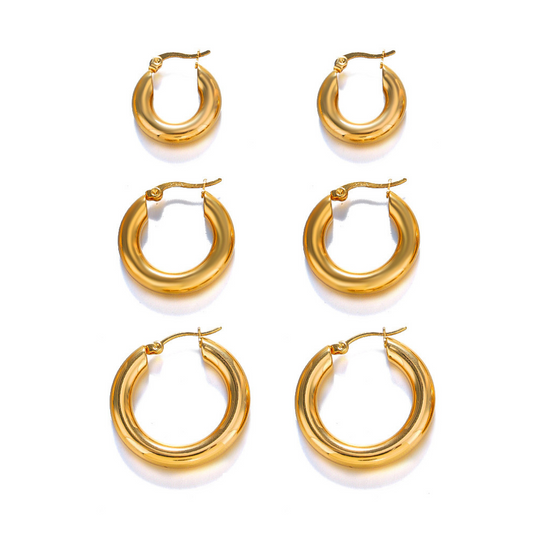 Classic Solid Round Hoops