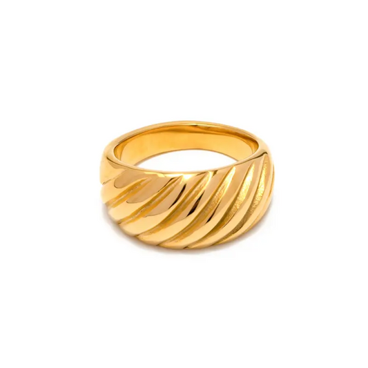 Chunky Gold Croissant Ring