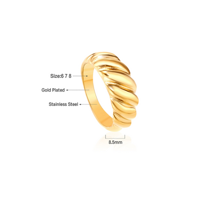 Timeless Classic Gold Croissant Ring