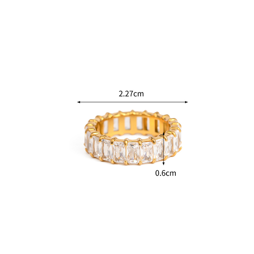 Coloured Baguette Ring