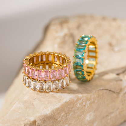 Coloured Baguette Ring