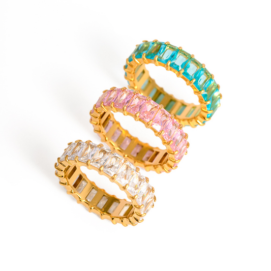 Coloured Baguette Ring