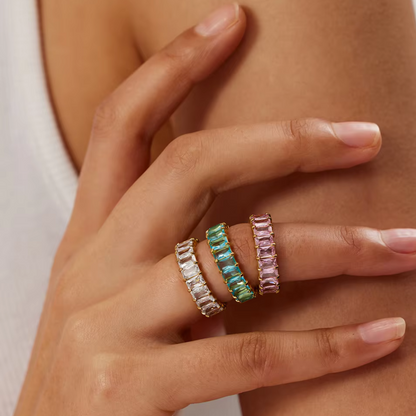 Coloured Baguette Ring