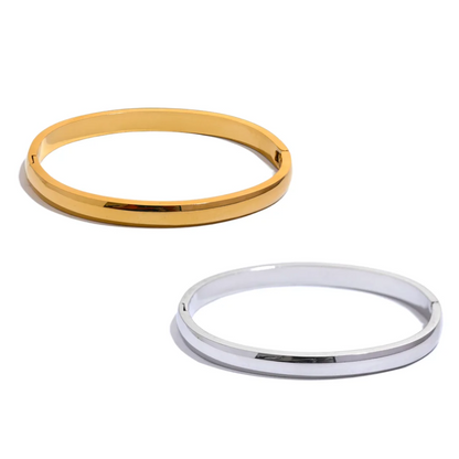 Classic Gold/Silver Round Bangle