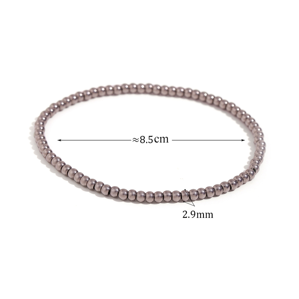 Solid Stainless Steel Beaded Bracelet by The Happiness Store