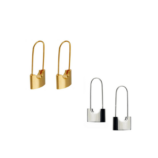 Gold / Silver Paper Clip Earrings