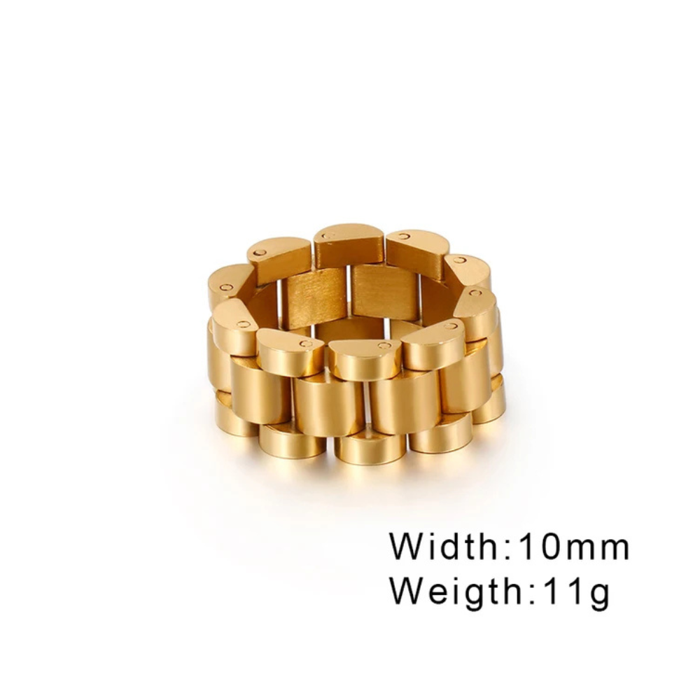 Statement Gold / Silver Watchband Ring