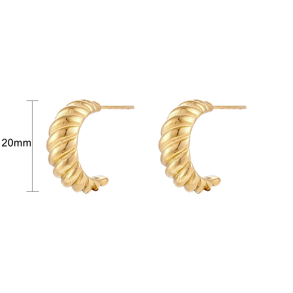 Gold Classic Croissant Earrings