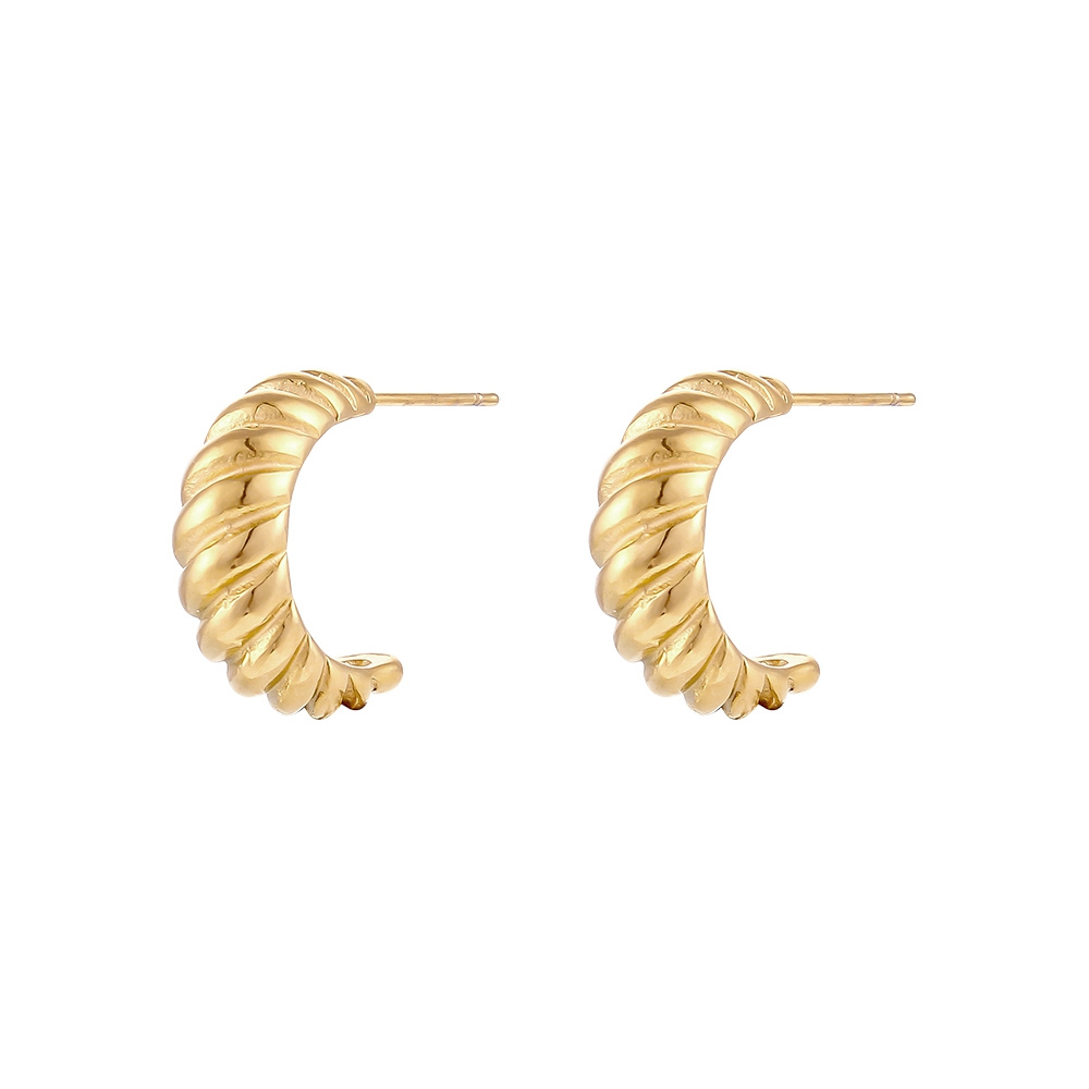 Gold Classic Croissant Earrings