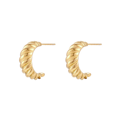 Gold Classic Croissant Earrings