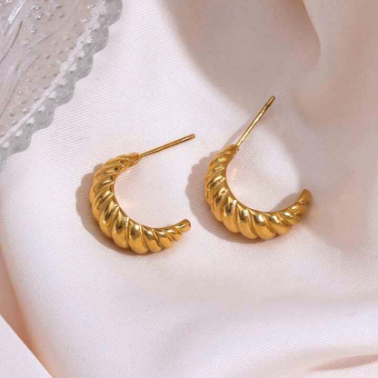 Gold Classic Croissant Earrings