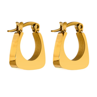 Bold Square, U and Triangle Shaped Earrings