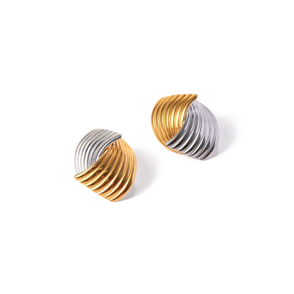 Wave Textured Statement Earrings