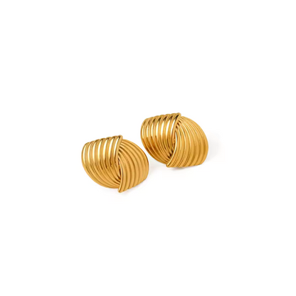 Wave Textured Statement Earrings