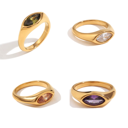 Horse Eye Zircon Ring