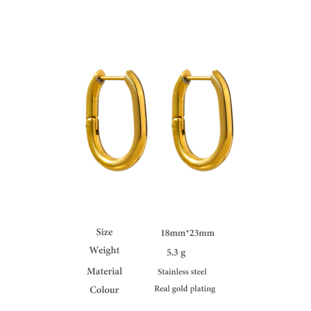 Gold / Silver Oval Hoops