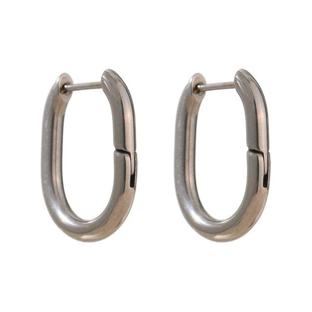 Gold / Silver Oval Hoops