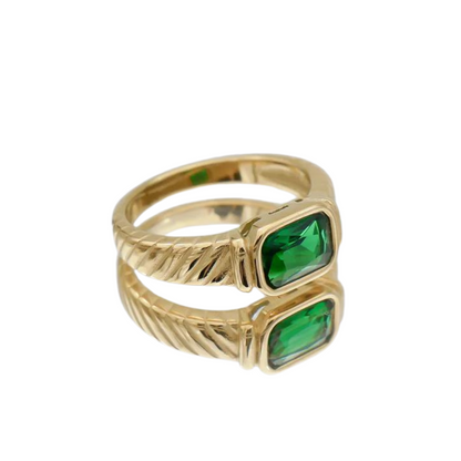 Mini Coloured Textured Stone Ring