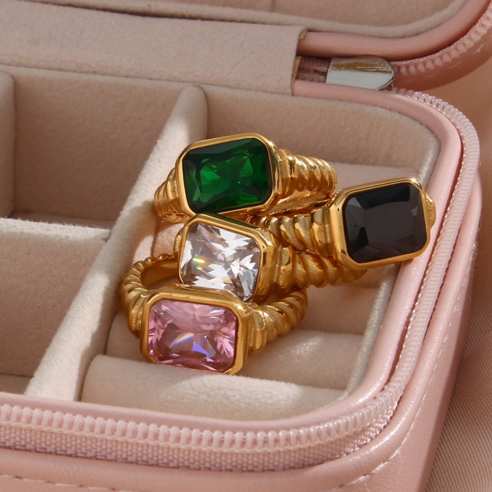 Statement Coloured Stone Ring