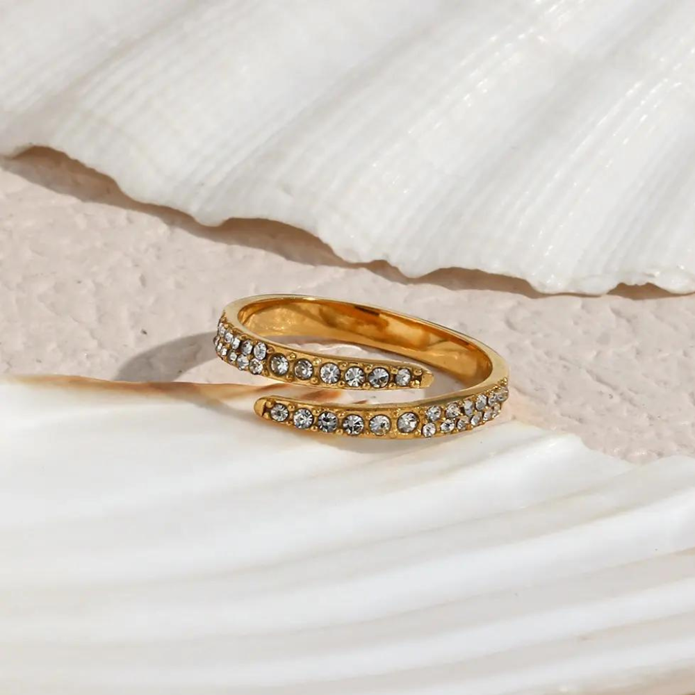 Adjustable Multi-Layer Zircon Ring