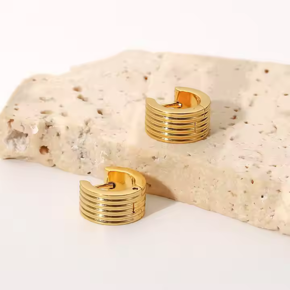 Ribbed Multi-Layer Earring