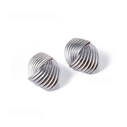 Wave Textured Statement Earrings