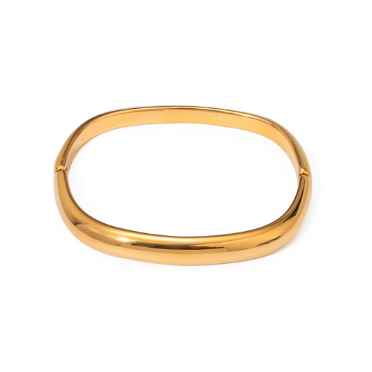 Sculpted Gold Bangle