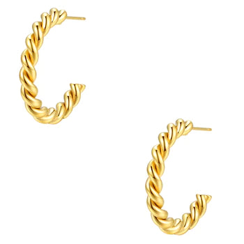 Twisted Rope Hoop Earrings